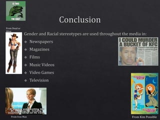 Gender and racial stereotypes in the media