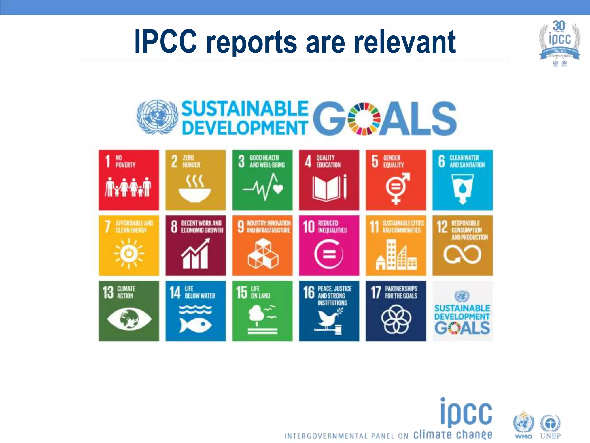 IPCC reports are relevant
 