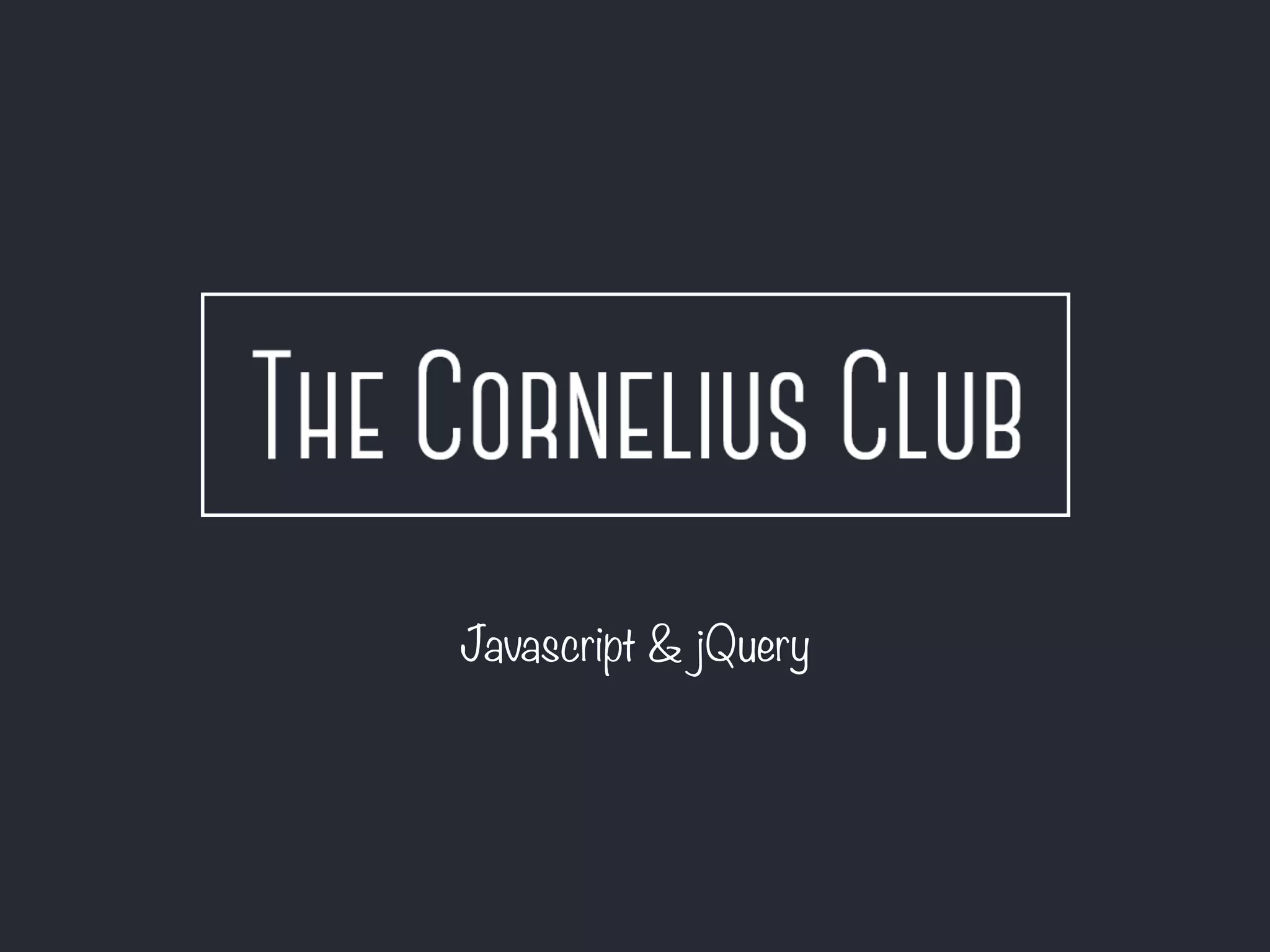 Javascript & jQuery