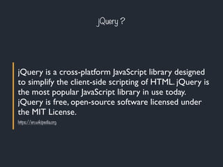 Javascript #2.2 : jQuery | PPT