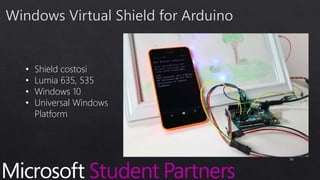 • Shield costosi
• Lumia 635, 535
• Windows 10
• Universal Windows
Platform
36
 