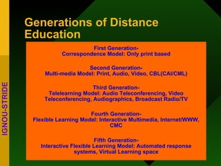 Open and Distance Learning: History, Status and Trends | PPT