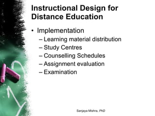 Instructional Design for Distance Education | PPT