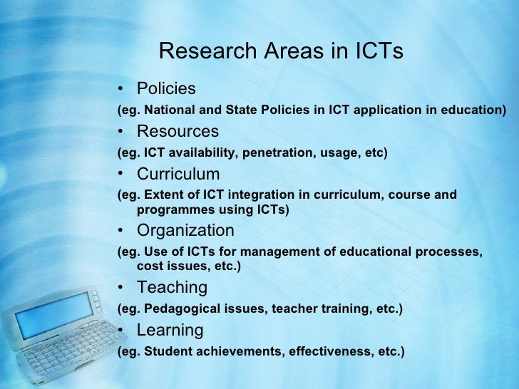 examples of research topics in ict
