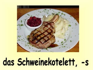 das Schweinekotelett, -s