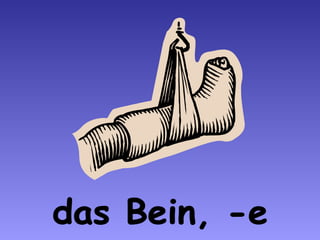 das Bein, -e 