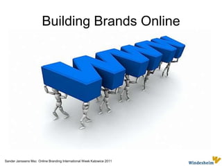 Building Brands Online  Sander Janssens Msc  Online Branding International Week Katowice 2011 