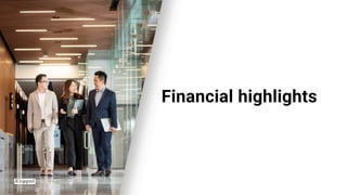 Financial highlights
 