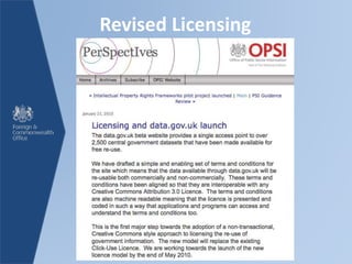 Revised Licensing
 