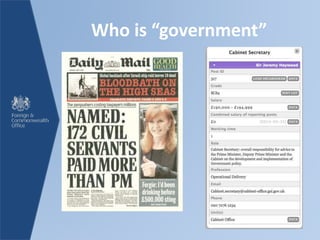 Who is “government”
 
