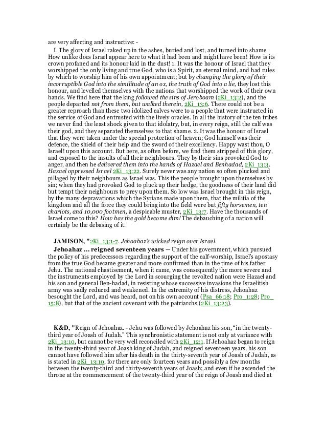 2 kings 13 commentary