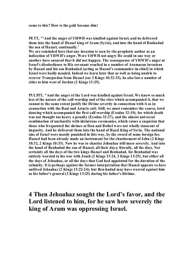 2 kings 13 commentary