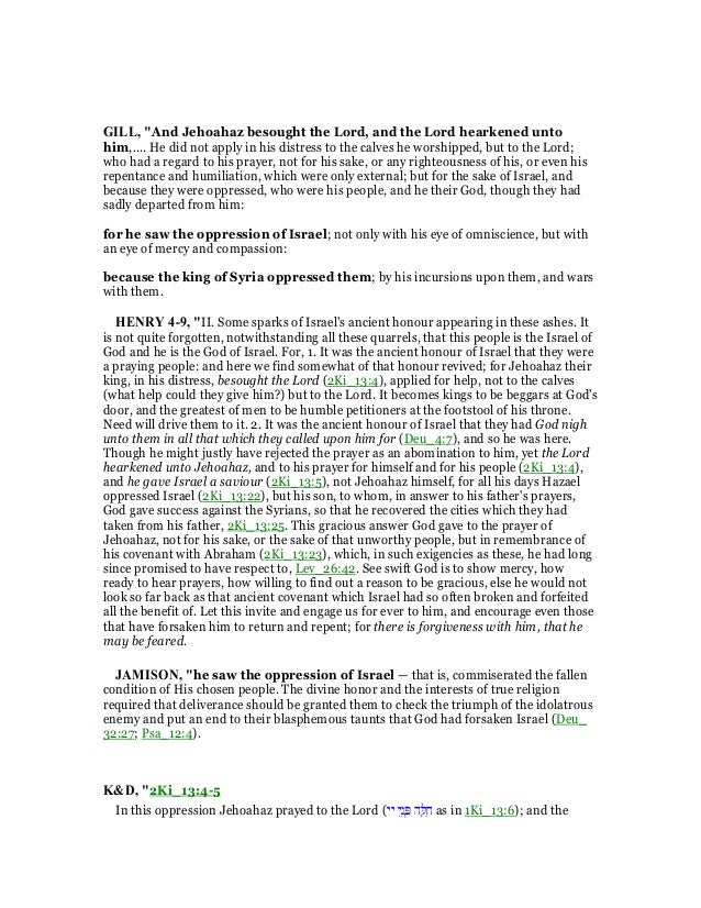 2 kings 13 commentary