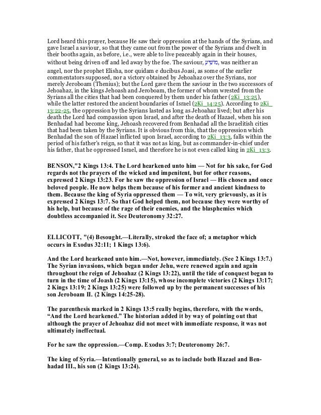 2 kings 13 commentary