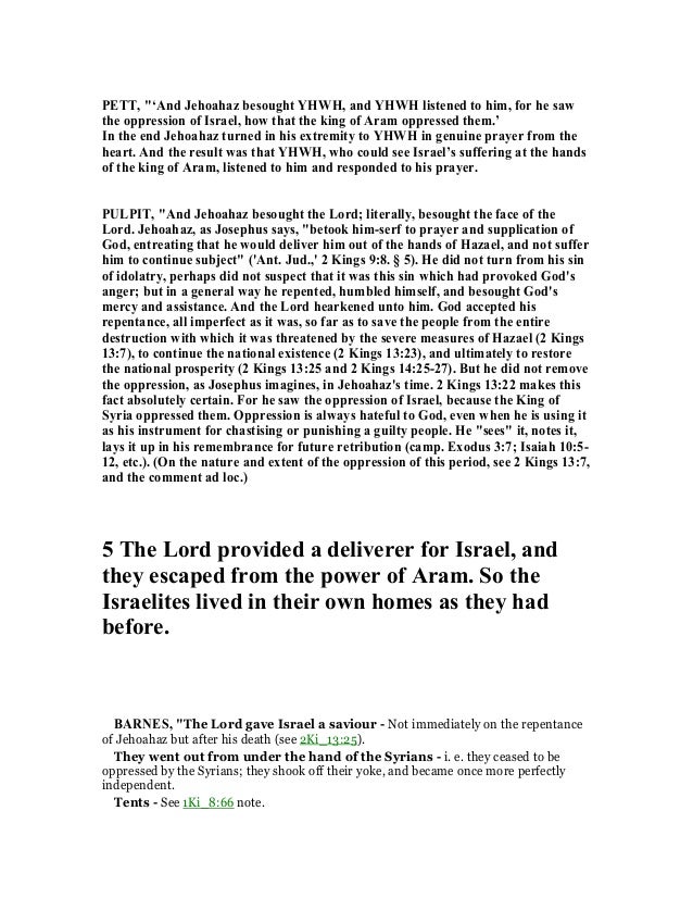 2 kings 13 commentary