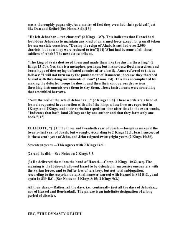 2 kings 13 commentary