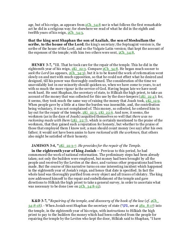 2 kings 22 commentary