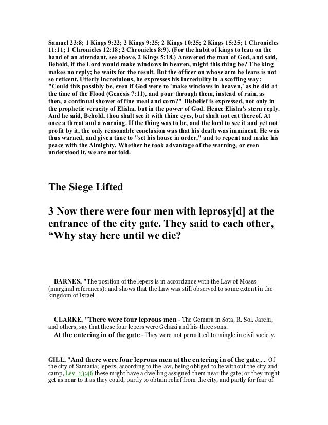 2 Kings 7 Commentary