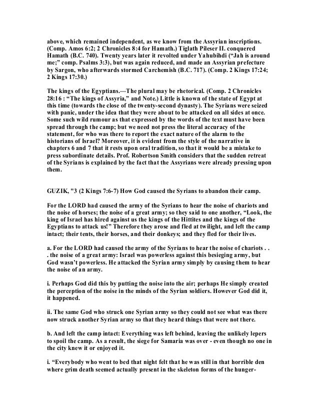 2 Kings 7 Commentary