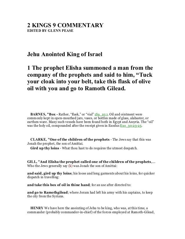 2 Kings 9 Commentary