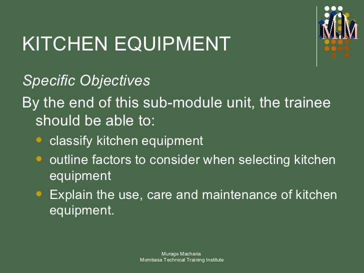 kitchen equipment