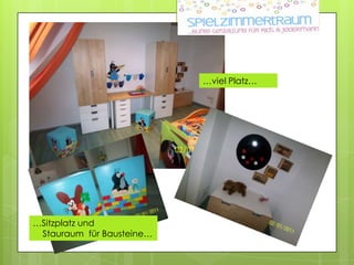 …viel Platz……Sitzplatz und     Stauraum  für Bausteine…
