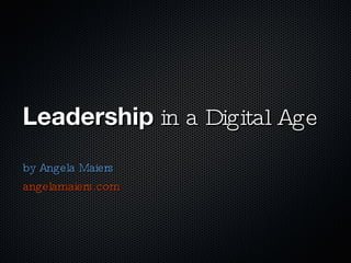 Leadership in the Digital Age | PPT