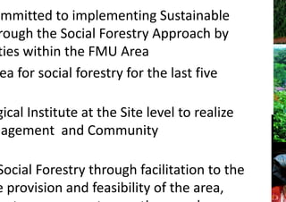National policy for enhancing social forestry access and forest ...