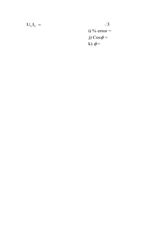 ULIL 
i) % error =
j) Cos =
k) =
 