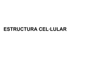 ESTRUCTURA CEL·LULAR
 
