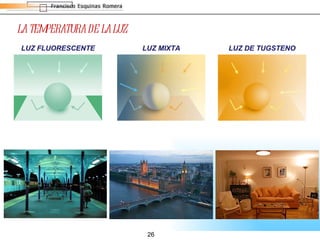 LA TEMPERATURA DE LA LUZ LUZ FLUORESCENTE LUZ MIXTA LUZ DE TUGSTENO 