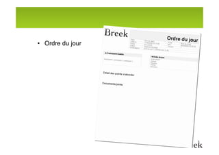 • Ordre du jour
 