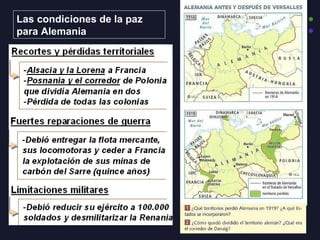 Las condiciones de la paz
para Alemania