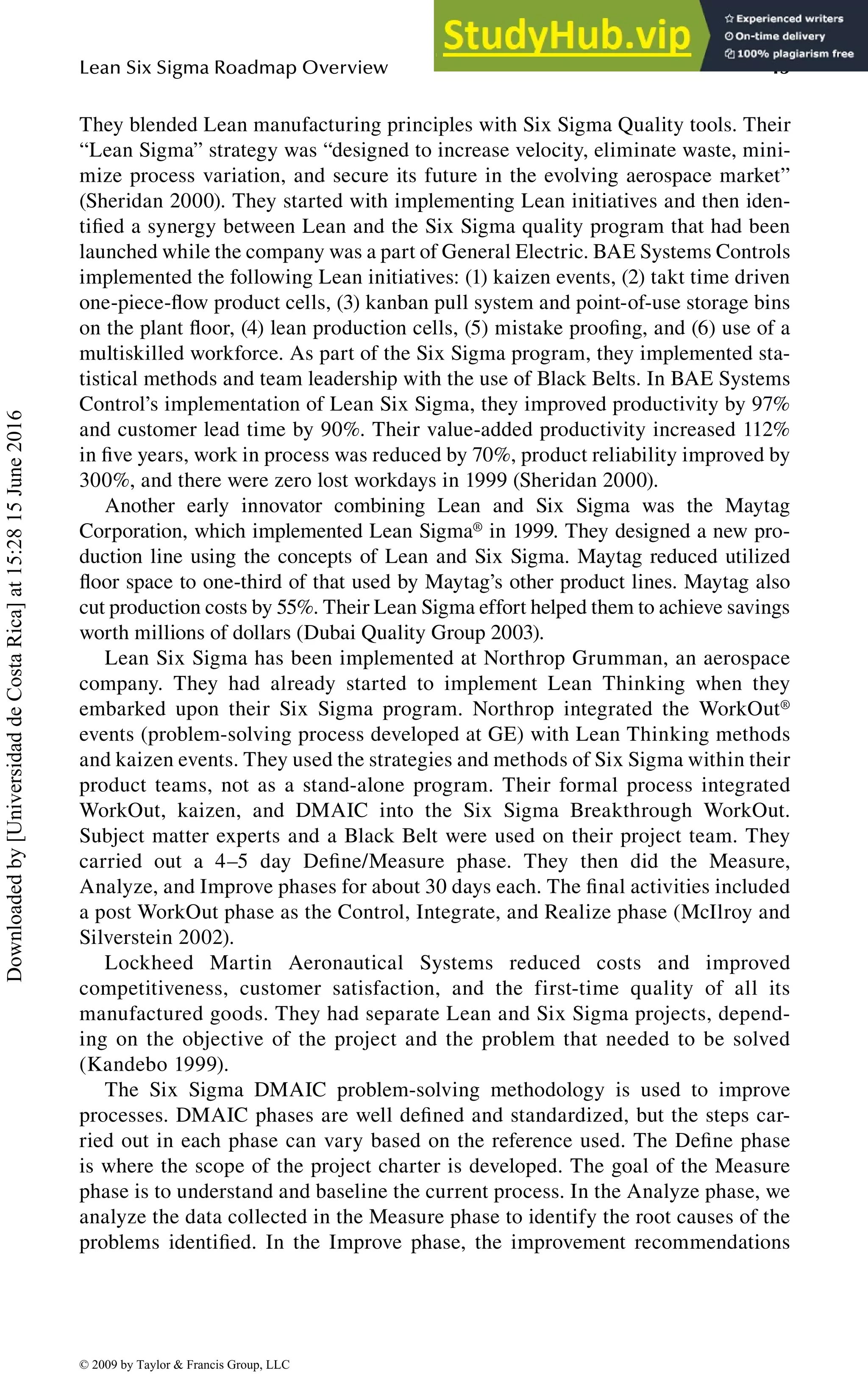 2 Lean Six Sigma Roadmap Overview | PDF