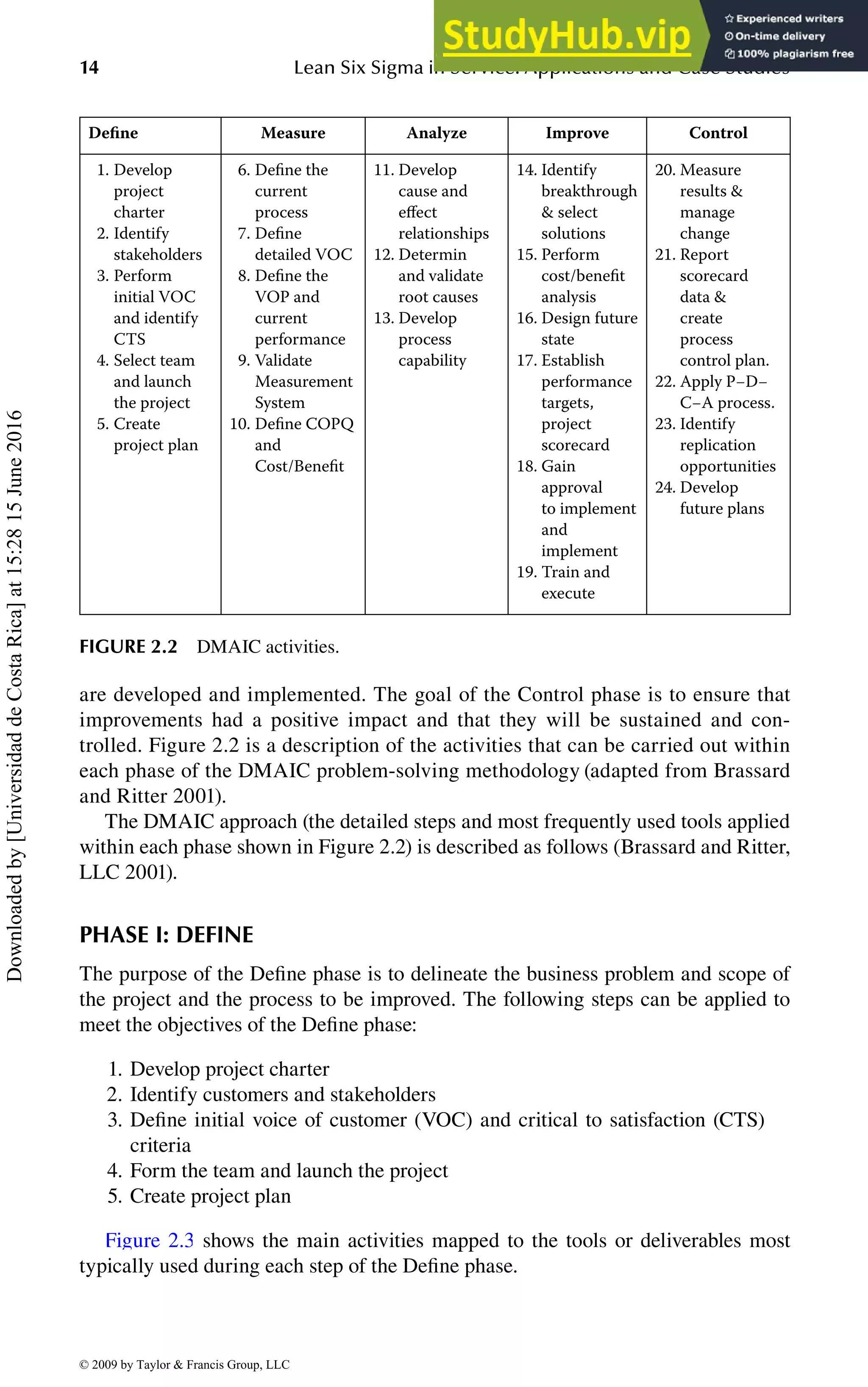2 Lean Six Sigma Roadmap Overview | PDF