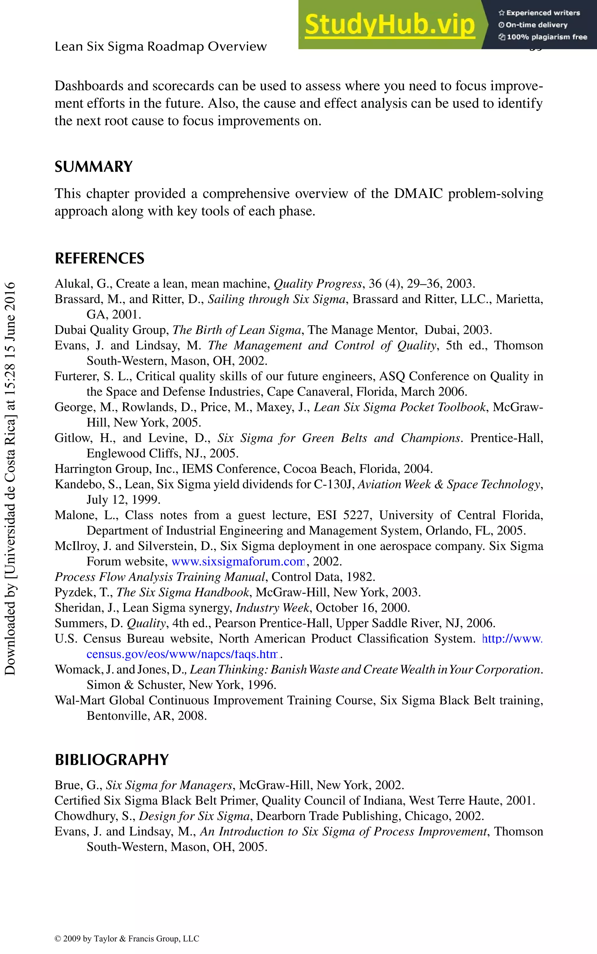 2 Lean Six Sigma Roadmap Overview | PDF