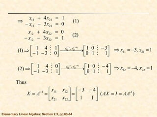 Linear Characteristics Math Comprehensive Applied Linear Algebra: Matrix Operations and Inverses | PDF