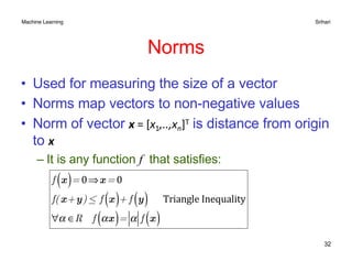 LinearAlgebra concepts used for machine learning | PDF