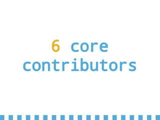 6 core
contributors
 