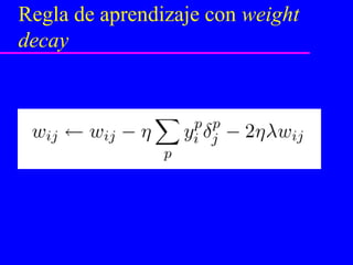 Regla de aprendizaje con  weight decay 
