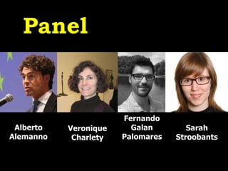 Open Education | open.tudelft.nl/education
Panel
Sarah
Stroobants
Fernando
Galan
Palomares
Veronique
Charlety
Alberto
Alemanno
 