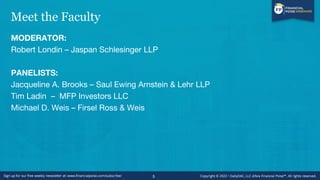 About This Webinar – Key Provisions in M&A
Agreements
Although every deal is different, understanding any purchase/sale ag...