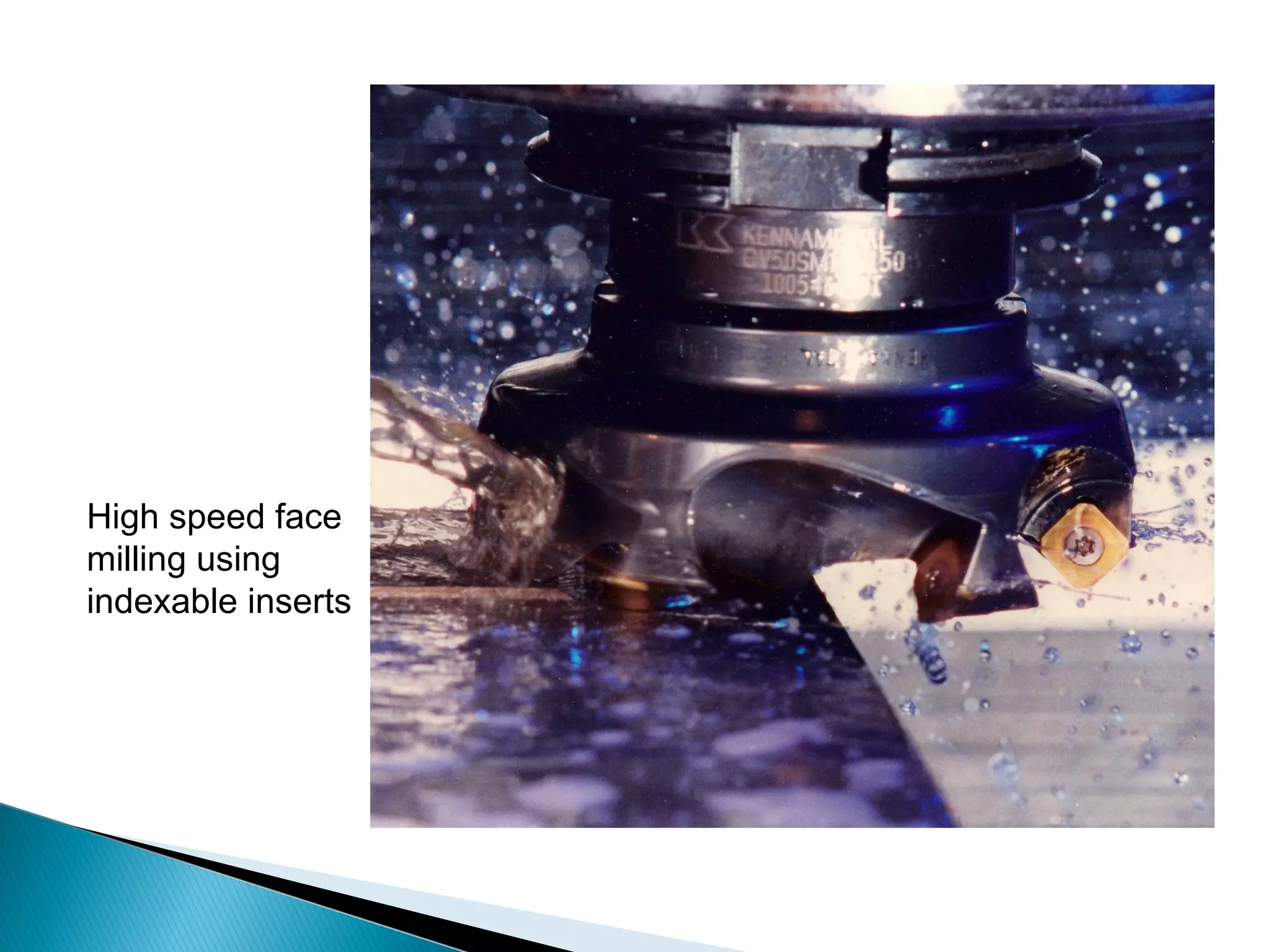 High speed face
milling using
indexable inserts

 