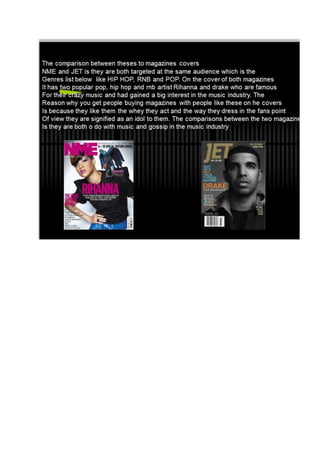 2 magazine contents comparison