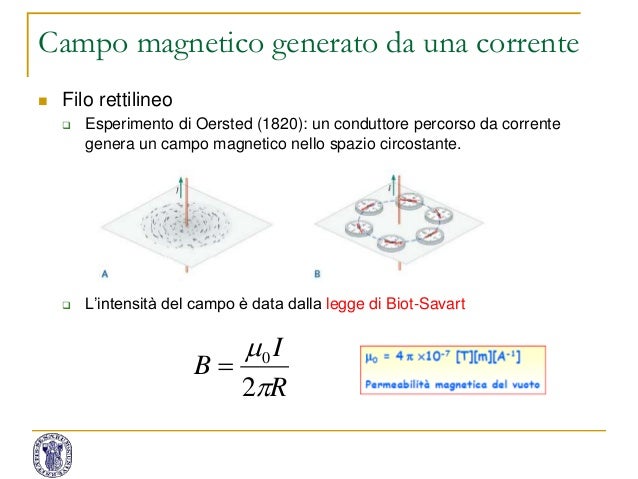 Campo Magnetico Filo Percorso Da Corrente