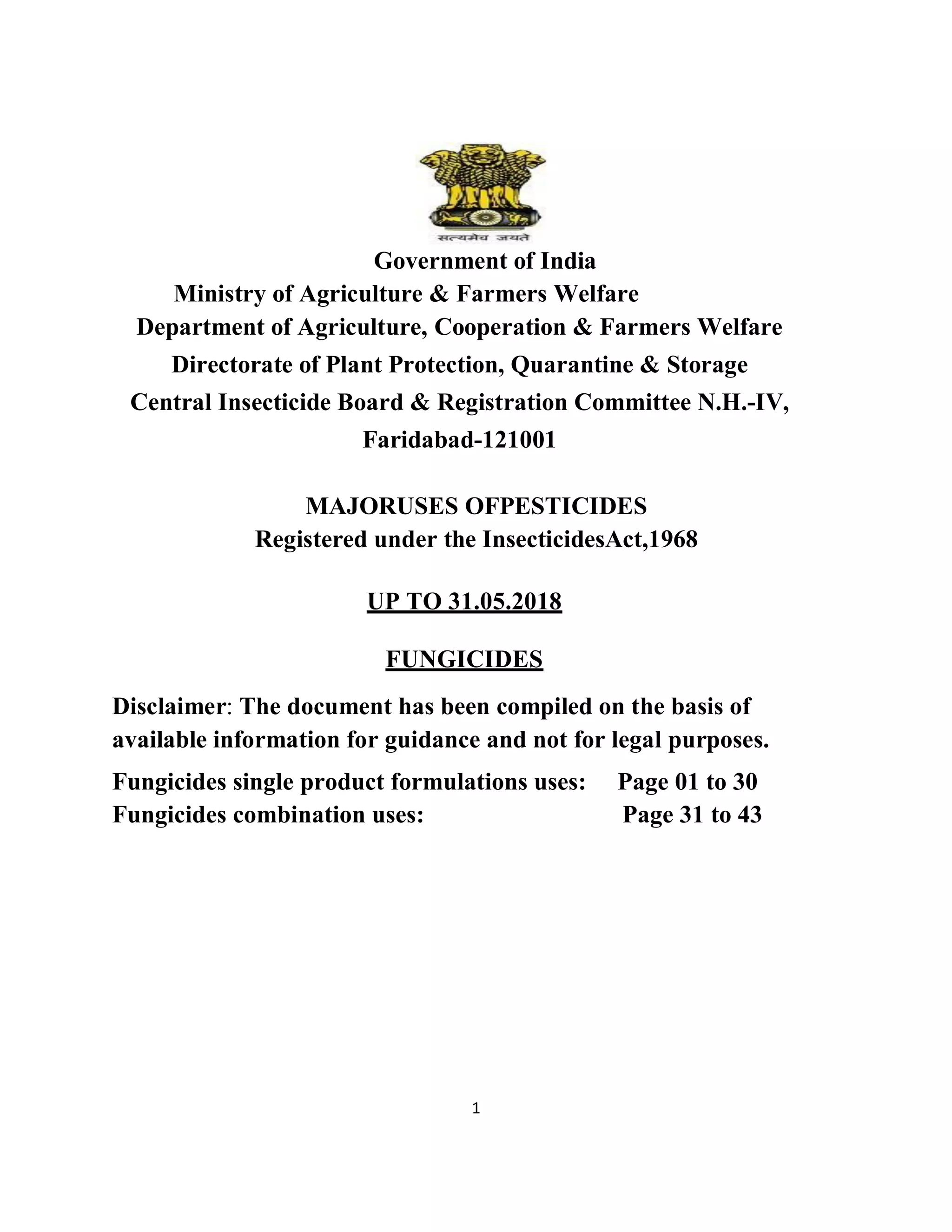 2 major uses of pesticides fungicide pdf