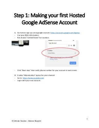 Cara Buat Akaun Youtube Adsense