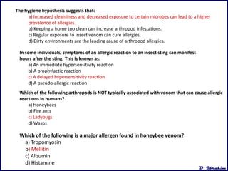 Too Clean Hypothesis Examples MANAGEMENT OF ARTHROPOD ALLERGENS.pptx