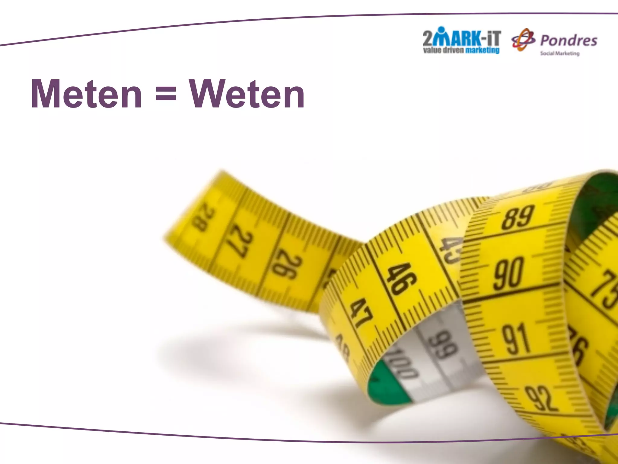 Meten = Weten
 