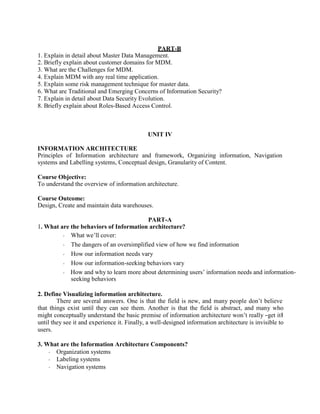Information Management 2marks with answer | PDF